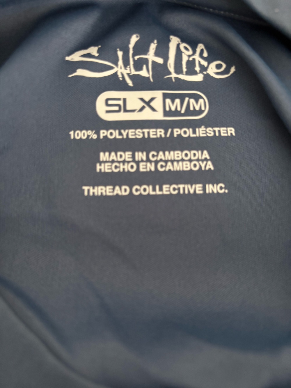 Salt Life NWT UV Performance Fishing Long Sleeve T Shirt Blue Men’s Size M - Picture 5 of 9